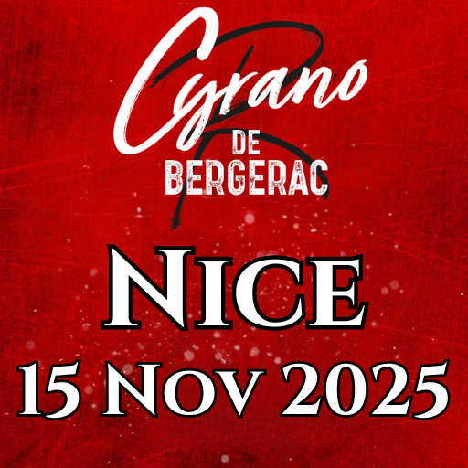 Visuel de la date de tournée Cyrano de Bergerac – La Comédie Musicale au Palais Nikaïa de Nice, le 15 novembre 2025