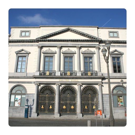 Façade du Théâtre Royal de Mons en Belgique, salle historique de spectacles.